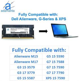 img 1 attached to Adamanta 16GB DDR4 ОЗУ Обновление: Совместимо с ноутбуками Dell Alienware, G-Series, Inspiron, Latitude, Optiplex, Precision, Vostro и XPS - 2666МГц PC4-21300 SODIMM 2Rx8 CL19 1.2в