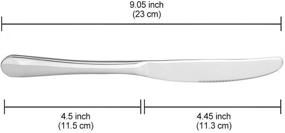 img 2 attached to 🔪 Premium Set of 8 Stainless Steel Butter Knives - Ideal for Dessert, Steak and Dining - 9.2'' Flatware Dinner Knives