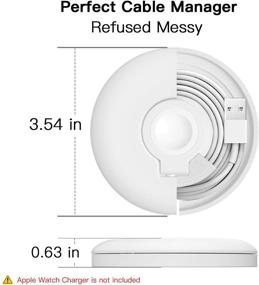 img 2 attached to PZOZ Зарядное устройство для Apple Watch: портативная станция для управления кабелями и органайзер для iWatch Series 6 SE 5 4 3 2 1 - совместима с 44 мм 42 мм 40 мм 38 мм - белая.