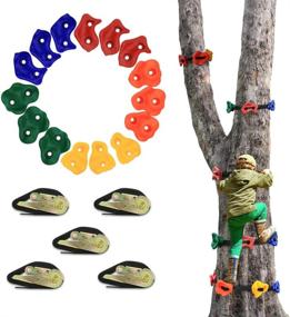 img 4 attached to 🌳 AmazeFan Ninja Tree Climbing Holds for Kids & Adults - Climbing Grip Kits for Ninja Warrior Obstacle Course (15 Pcs)