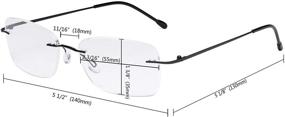 img 2 attached to 👓 Eyekepper Ladies Frameless Reading Glasses: Stylish and Lightweight Rimless Readers for Women - Gunmetal Finish