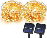 🌟 solar string lights: sunlitec 100 leds starry string lights - copper wire solar lights for outdoor ambiance, gardens, homes - perfect for dancing, christmas party [2 pack] логотип