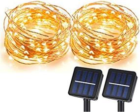 img 4 attached to 🌟 Solar String Lights: Sunlitec 100 LEDs Starry String Lights - Copper Wire Solar Lights for Outdoor Ambiance, Gardens, Homes - Perfect for Dancing, Christmas Party [2 Pack]