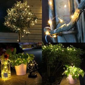 img 2 attached to 🌟 Solar String Lights: Sunlitec 100 LEDs Starry String Lights - Copper Wire Solar Lights for Outdoor Ambiance, Gardens, Homes - Perfect for Dancing, Christmas Party [2 Pack]