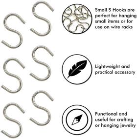 img 3 attached to 🔗 200Pcs Mini S Hooks Connectors: Versatile S-Shaped Wire Hook Hangers for DIY Crafts - Convenient Hanging Hooks