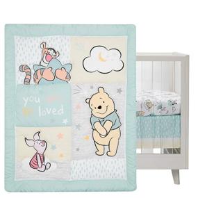 img 3 attached to 🐻 Lambs & Ivy Disney Baby Winnie The Pooh Hugs 3-Piece Nursery Crib Bedding Set: A Charming Bundle for your Little One