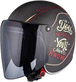 img 3 attached to VCOROS Universal 3-Snap Flip Up Visor Shield Lens For Retro Open Face Motorcycle Helmet(Dark Black)