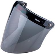 vcoros universal 3-snap flip up visor shield lens for retro open face motorcycle helmet(dark black) logo