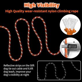 img 2 attached to Dog Tie Out Cable Camping Dogs and Training & Behavior Aids