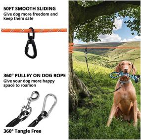 img 1 attached to Dog Tie Out Cable Camping Dogs and Training & Behavior Aids