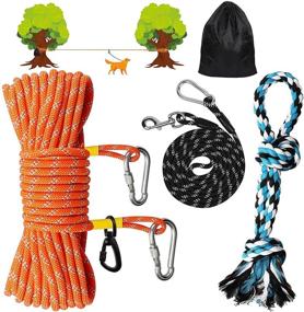 img 4 attached to Dog Tie Out Cable Camping Dogs and Training & Behavior Aids