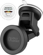 📲 lollilockit magnetic grip car mount for pop phone holder, with dash/window socket attachment - by lollilocket (patent pending) logo