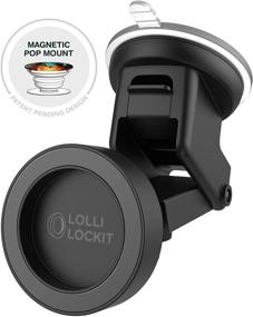 img 4 attached to 📲 LolliLockit Magnetic Grip Car Mount for Pop Phone Holder, with Dash/Window Socket Attachment - by LolliLocket (Patent Pending)