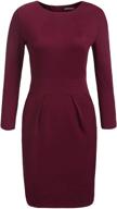 👗 acevog women's work dress - retro bodycon pencil dress for official wear, 3/4 sleeve, business & party dress logo