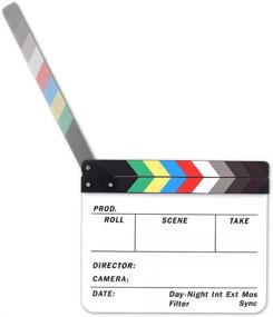 img 1 attached to 📽️ AFAITH Professional Studio Camera Photography Film Director's Clapper Board Film Slate Video Acrylic Dry Erase Director Film Clapboard Clapperboard (9.85x11.8 inch) with Color Sticks SA009: Enhance Your Film Production with Precision and Creativity