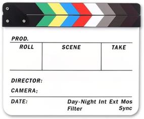 img 3 attached to 📽️ AFAITH Professional Studio Camera Photography Film Director's Clapper Board Film Slate Video Acrylic Dry Erase Director Film Clapboard Clapperboard (9.85x11.8 inch) with Color Sticks SA009: Enhance Your Film Production with Precision and Creativity