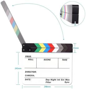 img 2 attached to 📽️ AFAITH Professional Studio Camera Photography Film Director's Clapper Board Film Slate Video Acrylic Dry Erase Director Film Clapboard Clapperboard (9.85x11.8 inch) with Color Sticks SA009: Enhance Your Film Production with Precision and Creativity