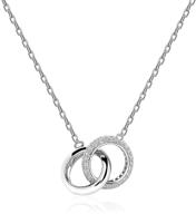 gelvtic 925 sterling silver necklaces for women - fashion dainty pendant necklace for women - 18k white/rose gold plated 📿 necklace - cz jewelry - simple trendy necklaces - perfect gift for mother, mom, daughter, teens, girls, best friends - 18 inches logo