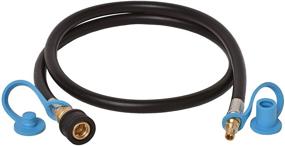 img 2 attached to 🔥 Flame King 48 Inch RV/Van/Trailer Dual Quick Connect Hose - LP Gas Only (1/4 Inch ID)