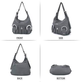 img 1 attached to 👜 Versatile Multi-Pocket Shoulder Satchel: Premium Leather Handbags & Wallets for Women