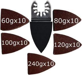 img 3 attached to 🛠️ 51-Piece Finger Oscillating Multi Tool Sanding Pads Accessories Kits - Compatible with Bosch, Chicago, Craftsman, Dremel, Fein, Harbor Freight, Makita, Milwaukee, Porter Cable, Ridgid XG3051A