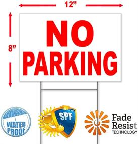 img 1 attached to 🚫 Highly Visible Plastic Driveway No Parking Sign - A Clear Message for Unauthorized Parking