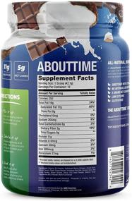 img 3 attached to About Time Keto Shake: Bovine Collagen Protein + Coconut MCTs – Chocolate Coconut, 1lb Jar (19g Fat, 11g Protein, 5g Net Carbs)