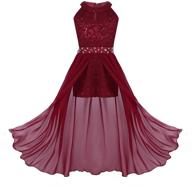 👰 exquisite iefiel junior chiffon bridesmaid wedding attire for girls logo