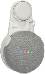 img 4 attached to 🔌 COBY Wall Outlet Mount Holder for Google Home Mini - Cable Cord Plug Management, Smart Speaker Device Accessory (White)