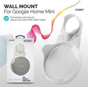 img 3 attached to 🔌 COBY Wall Outlet Mount Holder for Google Home Mini - Cable Cord Plug Management, Smart Speaker Device Accessory (White)