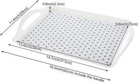 img 3 attached to 🍽️ Multipurpose Anti-Slip Rectangle Serving Tray for Breakfast and Beyond