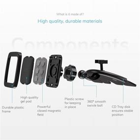 img 2 attached to 📱 Wuteku Magnetic Cell Phone Holder Kit for Car's CD Slot - Universal Fit for All Vehicles, Phones, and Tablets - Compatible with iPhone XR XS X 8 7, Samsung S10 S9 S8, and More- By Pro Drivers