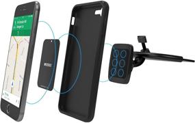 img 4 attached to 📱 Wuteku Magnetic Cell Phone Holder Kit for Car's CD Slot - Universal Fit for All Vehicles, Phones, and Tablets - Compatible with iPhone XR XS X 8 7, Samsung S10 S9 S8, and More- By Pro Drivers