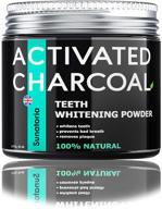 🌞 sunatoria activated charcoal teeth whitening powder - coconut teeth whitener - effective stain remover for healthier, whiter smile - uk product with improved formula - charcoal teeth white logo