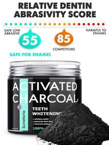img 1 attached to 🌞 Sunatoria Activated Charcoal Teeth Whitening Powder - Coconut Teeth Whitener - Effective Stain Remover for Healthier, Whiter Smile - UK Product with Improved Formula - Charcoal Teeth White