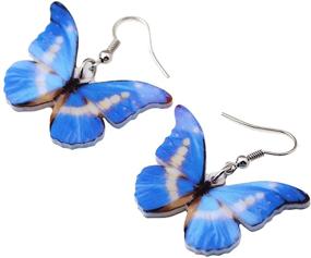 img 2 attached to WEVENI Acrylic Swallowtail Butterfly Earrings