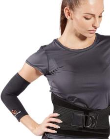 img 1 attached to 🤲 WOLFWAY Elbow Sleeve Arm Support: Highest Copper Content Compression for Pain Relief in Men and Women. Tennis, Tendonitis, Golfer's Elbow Brace for Treatment of Arthritis, Bursitis, Basketball, Baseball, and Sports