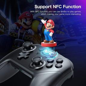 img 2 attached to 🎮 Black Wireless Pro Controller for Switch/Switch Lite with NFC, Turbo, Dual Vibration &amp; Motion Control Function - Gamepad Remote Joystick