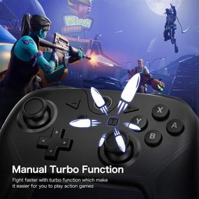 img 1 attached to 🎮 Black Wireless Pro Controller for Switch/Switch Lite with NFC, Turbo, Dual Vibration &amp; Motion Control Function - Gamepad Remote Joystick