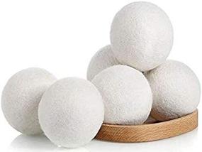 img 2 attached to Wool Dryer Balls - Eco-friendly Fabric Softener, Long-lasting, Minimizes Wrinkles and Accelerates Drying. The 🐑 Jumbo Dryer Ball is a Sustainable Substitute to Plastic Balls and Liquid Softeners. (Pack of 6)