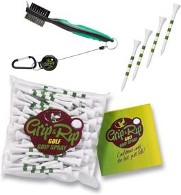 img 4 attached to 🏌️ Golf Club Brush and Groove Cleaner with 2 Ft Retractable Zip Line, Durable Carabiner Clip for Golf Bag, Bulk Pack of 100 Long 3 1/4 Inch Golf Tees, Individually Lined for Perfect Depth