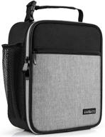 🍱 premium carbato lunch bag: insulated lunch box for men, women - reusable tote bag for adults (black gray) logo
