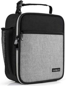 img 4 attached to 🍱 Premium CARBATO Lunch Bag: Insulated Lunch Box for Men, Women - Reusable Tote Bag for Adults (Black Gray)