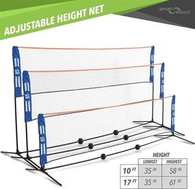 img 3 attached to 🏸 Multi-Sport Portable Badminton Net Set: Adjustable Height for Pickleball, Volleyball, Soccer Tennis, and More - Indoor/Outdoor Fun with Easy Assembly!
