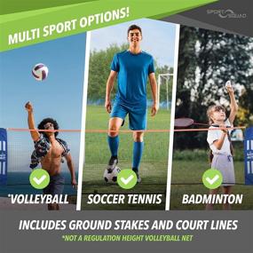 img 2 attached to 🏸 Multi-Sport Portable Badminton Net Set: Adjustable Height for Pickleball, Volleyball, Soccer Tennis, and More - Indoor/Outdoor Fun with Easy Assembly!