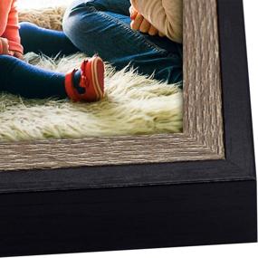 img 1 attached to 8x10 Multicolored Molding Picture Frame by Golden State Art - Ideal for Baby Pictures, Weddings, Portraits - Desk and Wall Display (Black/Grey, 2 Pack)