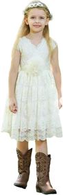 img 4 attached to 🌸 Charming Bow Dream Flower Country Casual Girls' Dresses - Effortless Style