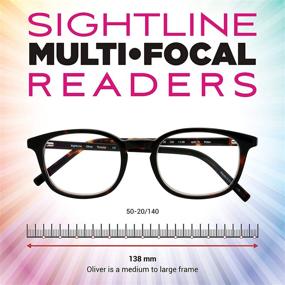 img 2 attached to 👓 Sightline Oliver Progressive Multifocus Reading Glasses - Premium Acetate Frame, AR Coated Lenses, Medium Fit, 2.50 Magnification