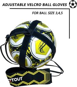 img 2 attached to ⚽ Solo Soccer Practice Kick Trainer, Soccer/Volleyball Training Equipment for Kids and Adults – Sportout Soccer Pal, Perfect for Improving Football Skills