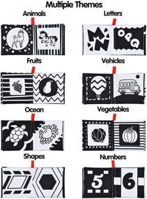 img 2 attached to 📚 JOYIN 8 Packs Soft Baby Books: High Contrast Nontoxic Fabric Crinkle Cloth for Early Education - Perfect Infant Toys, Ideal Baby Girl & Boy Gift